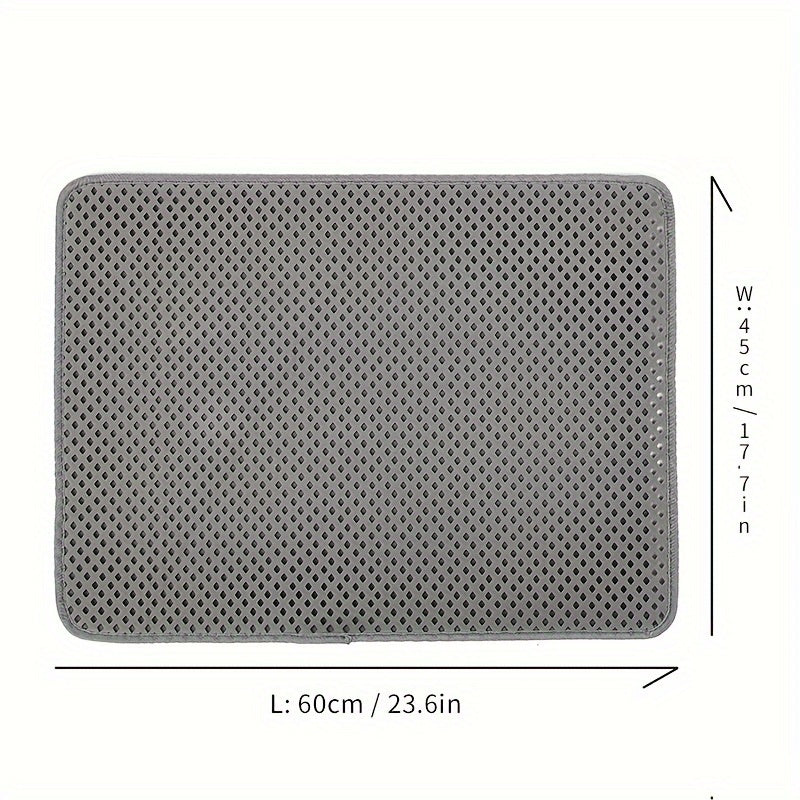 Extra Large EVA Cat Litter Mat Double-Layer Filtering Washable Leakproof Anti-Splash