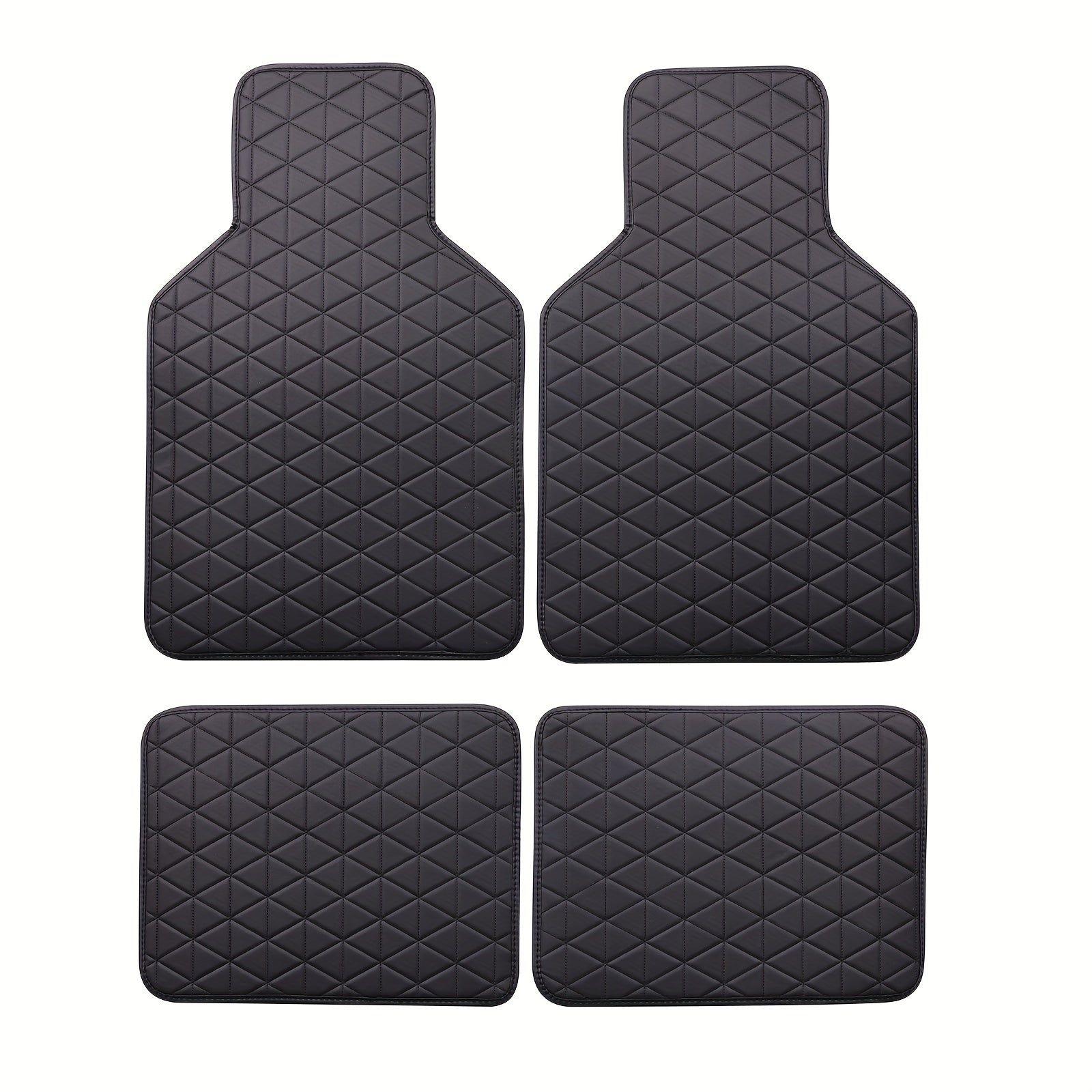 Universal Waterproof PU Leather Car Floor Mats Set for Men and Women
