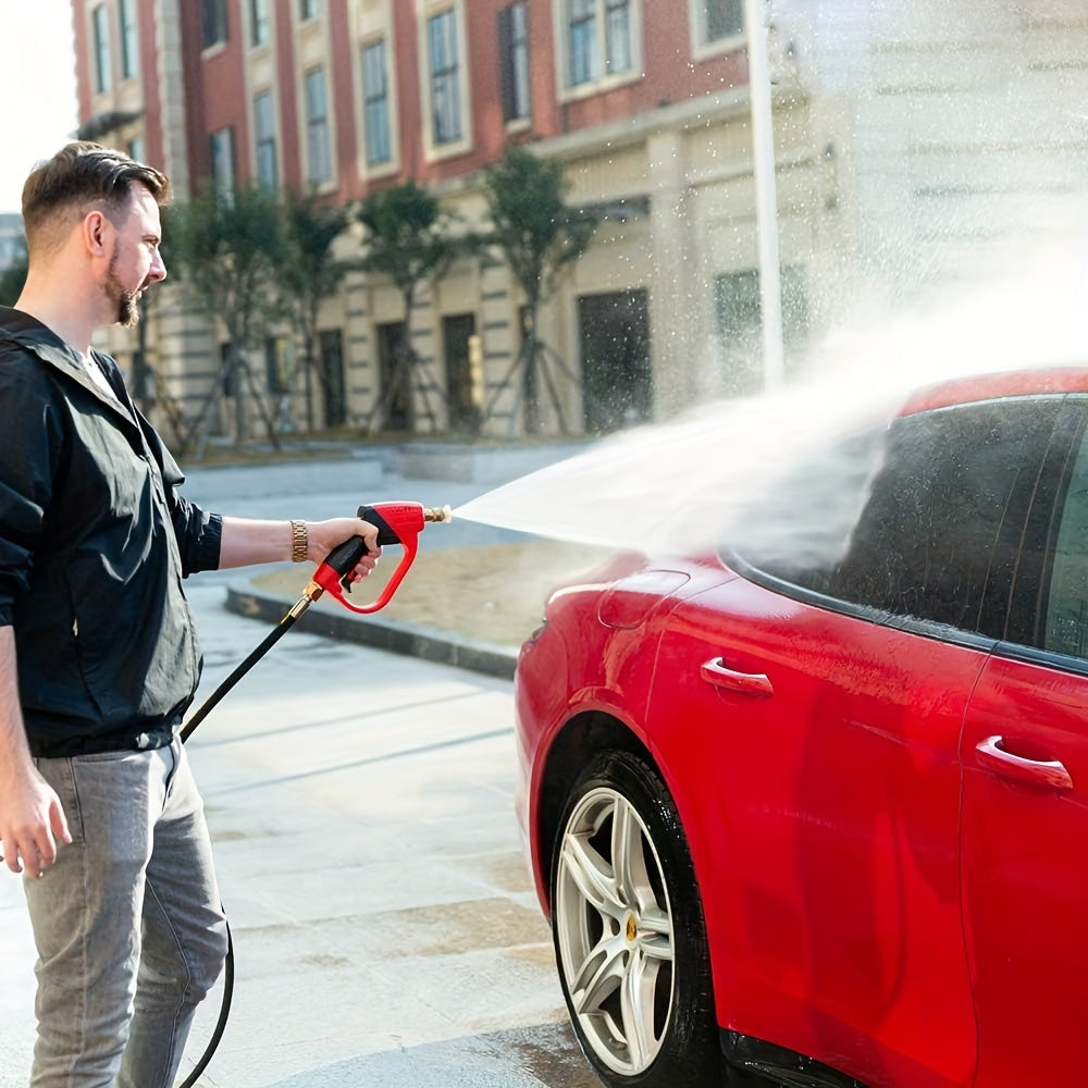 High Pressure Washer Gun with Extension Rod Nozzle Tips 5000 PSI Brass Metal