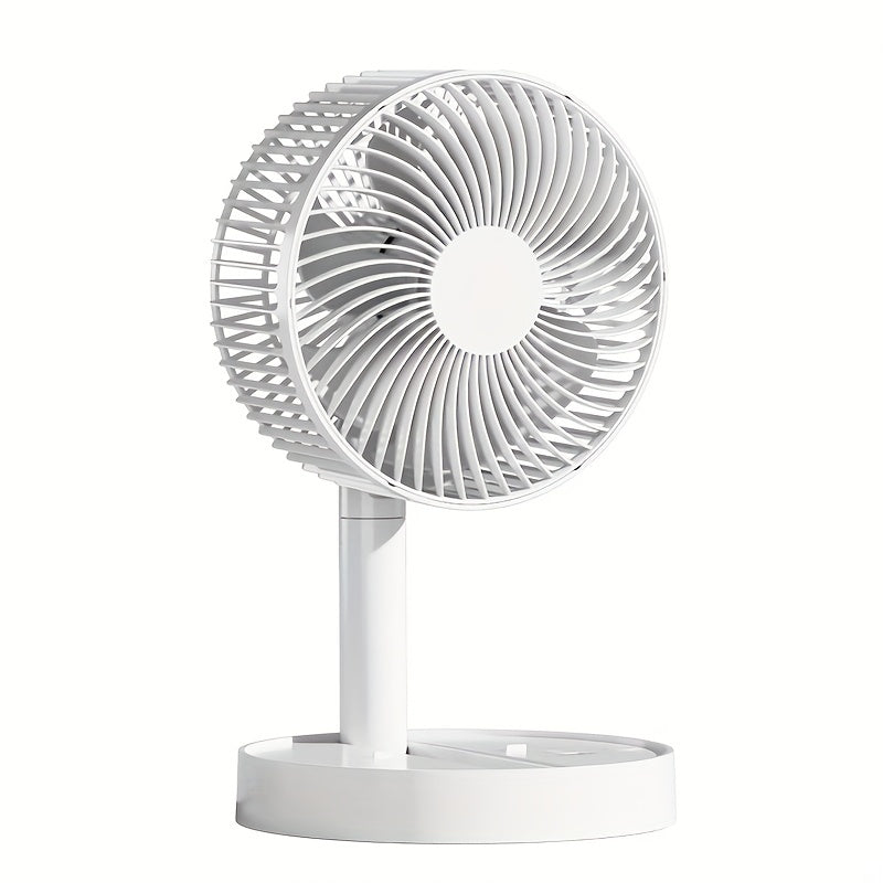 Portable Oscillating Table Fan Touch Control USB Rechargeable Compact Lightweight