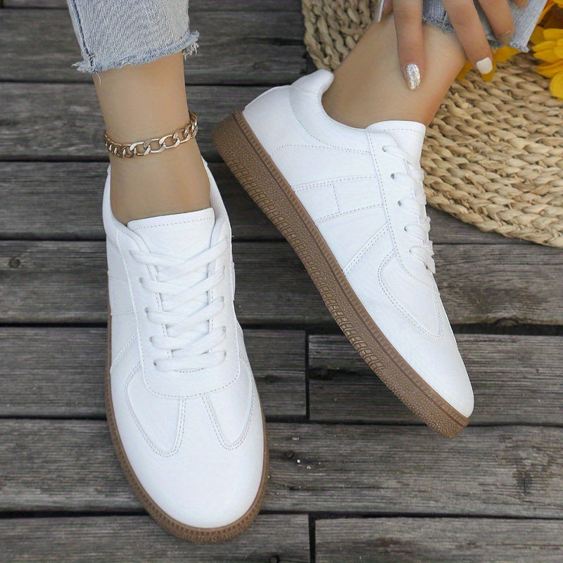 Women's Summer Casual Sneakers White Lightweight Breathable Low-Top Shoes