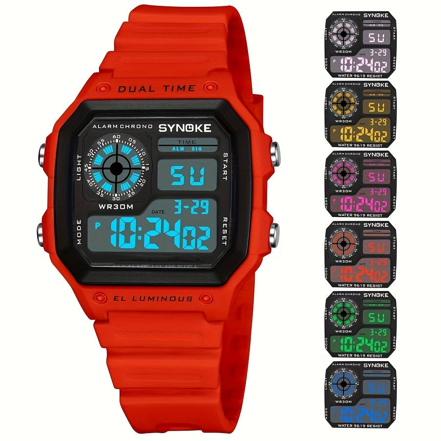 Waterproof Sports Watch for Men Square Shiny Durable Gift