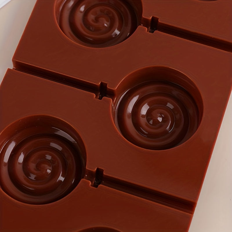 Round Silicone Lollipop Mold with 6 Cavities for Cake Decorating and Candy Making