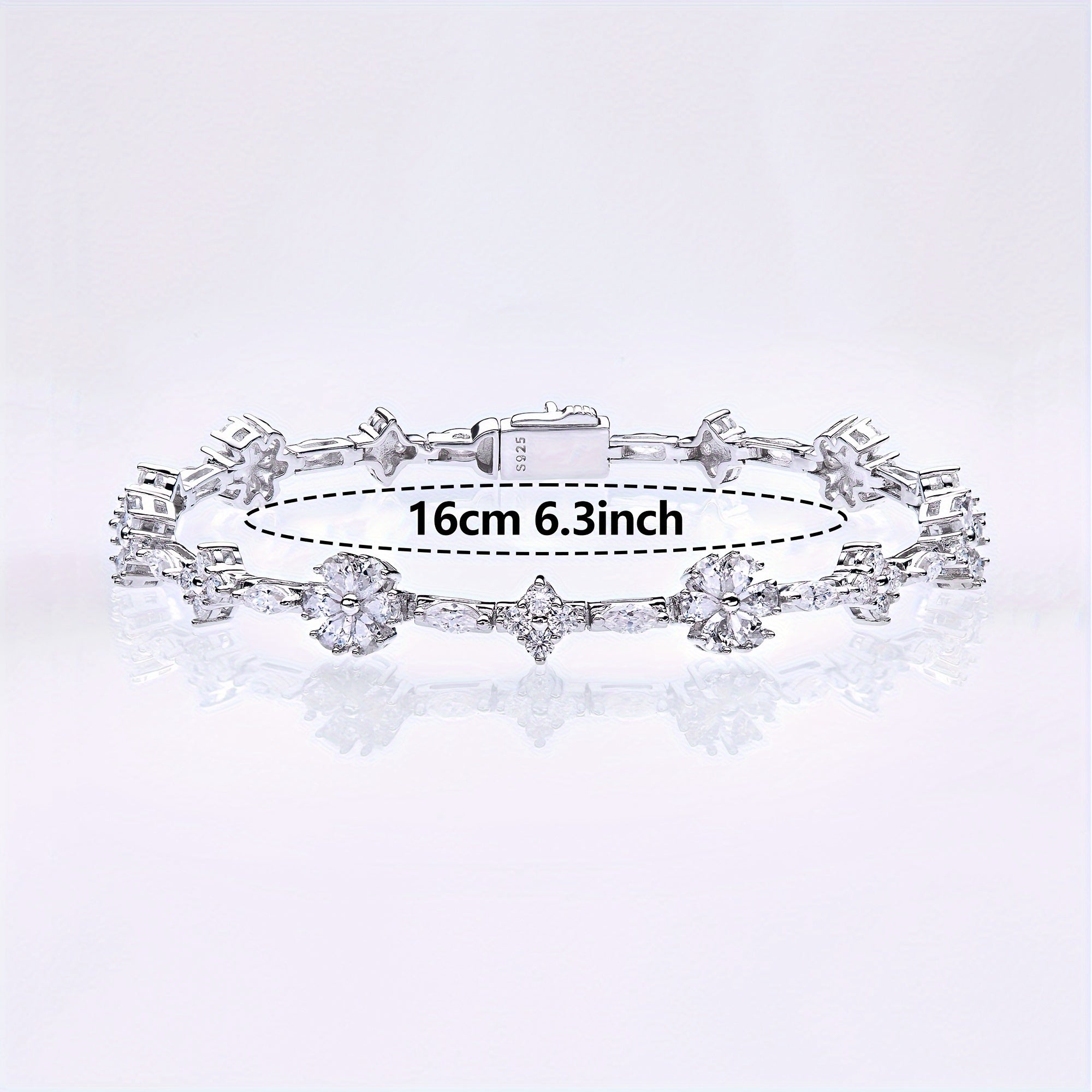 Браслет из стерлингового серебра с муассанитом, камень рождения октября, покрытие белым золотом, элегантное украшение