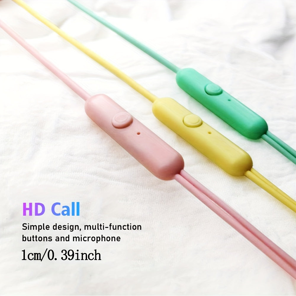 Anime-Inspired Wired Earphones with Microphone 3.5mm Jack Noise Isolation Tangle-Free Cable for Cellphones