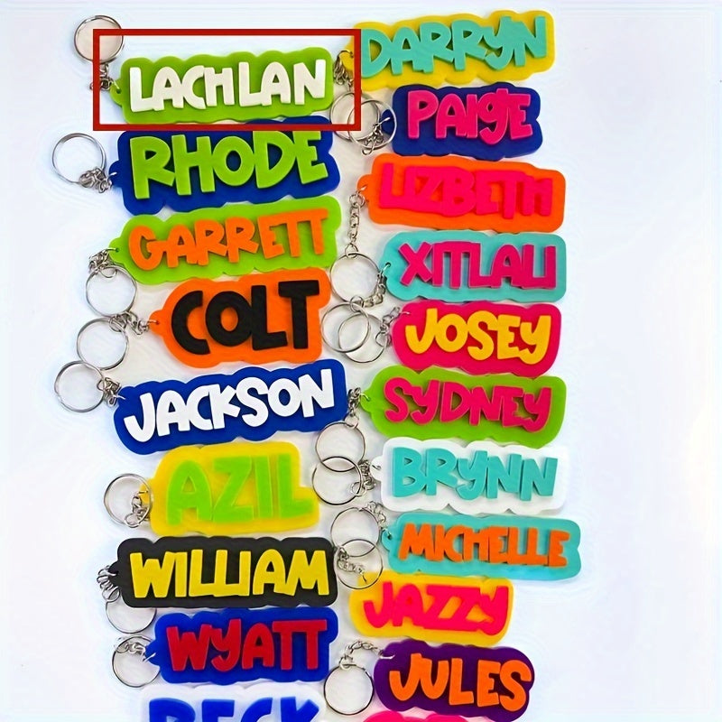 Personalized Alphabet Acrylic Keychain for Kids Backpack Gift