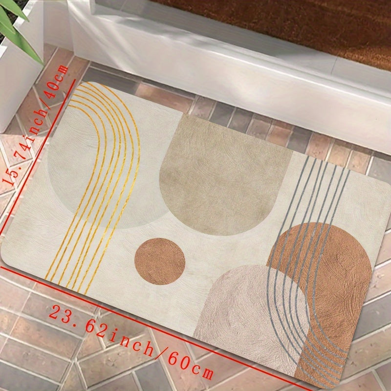 Роскошный противоскользящий дверной коврик — высоковпитывающий, плюшевый полиэстеровый коврик для ванной комнаты, спальни, гостиной и прихожей — легко чистится в стиральной машине.