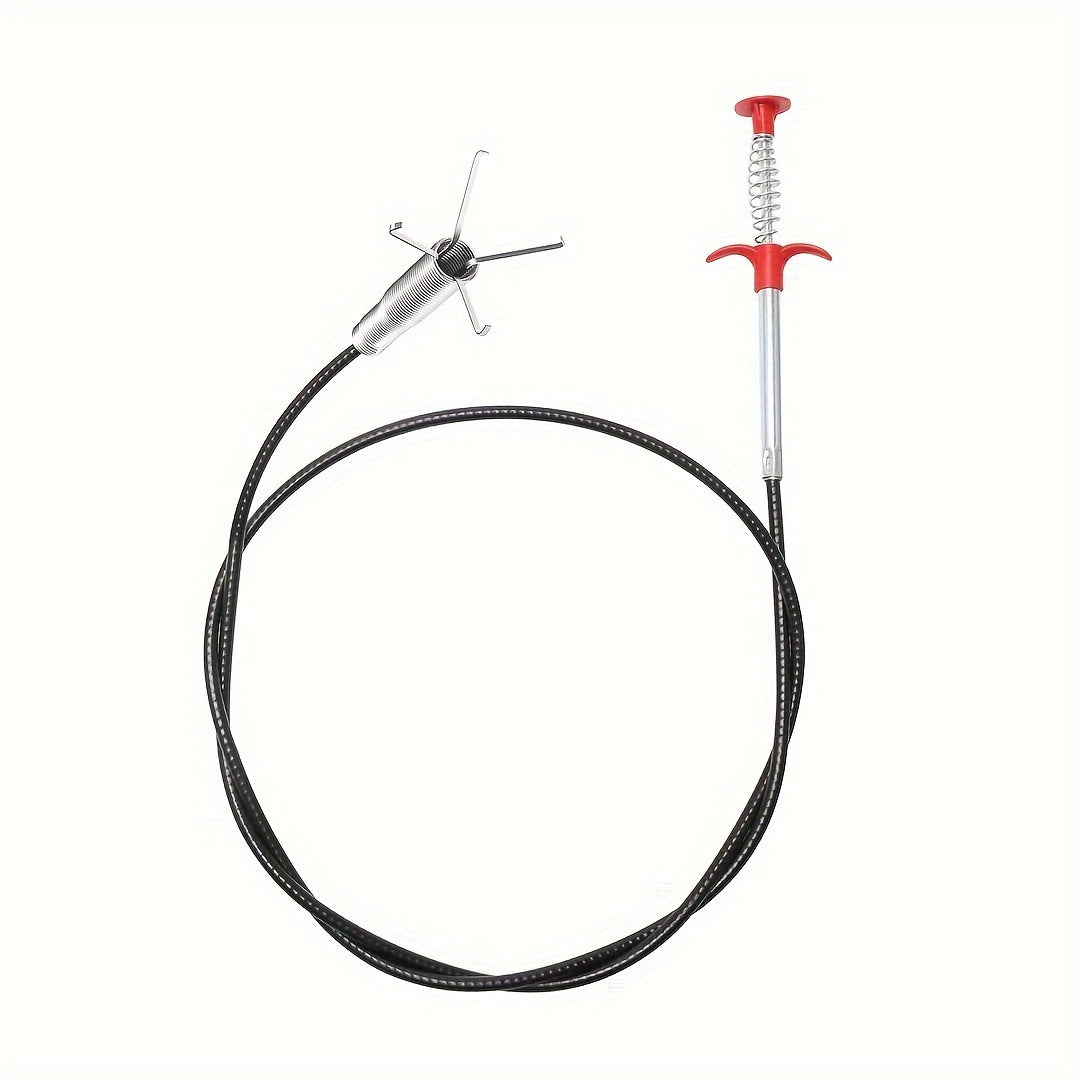 160.02 cm Drain Snake with Claws for Kitchen Sink Sewer Toilet Clog Removal Flexible Tool