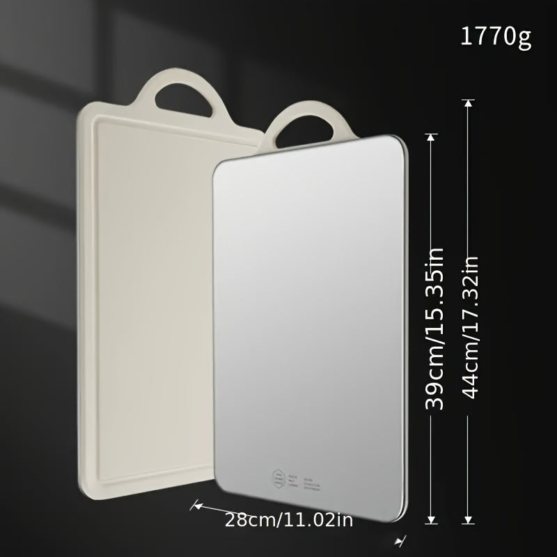 Stainless Steel Double-Sided Cutting Board Thick Durable Mold-Resistant for Kitchen Prep