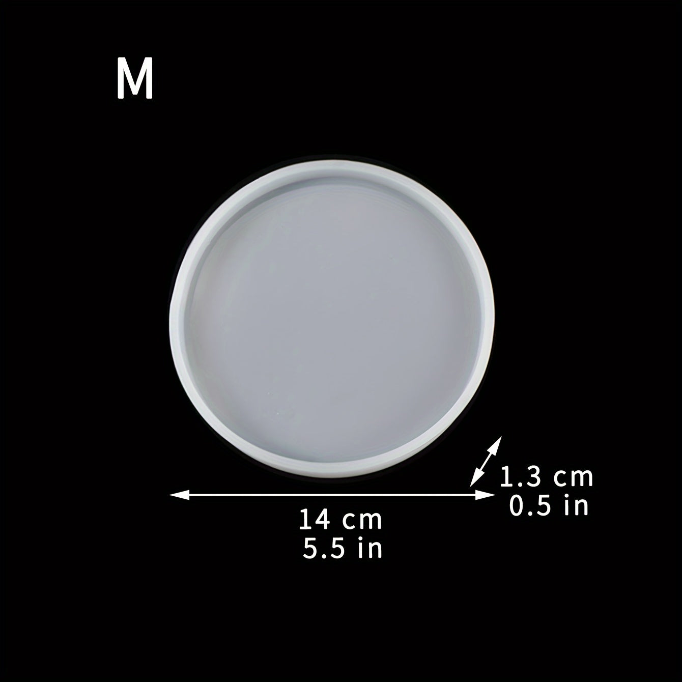 Round Silicone Mold for Epoxy Resin Coasters and Trays Marbled Blue Purple White