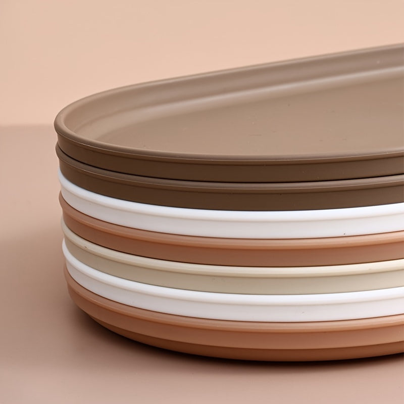 2-Piece Oval Plastic Serving Trays for Desserts Pastries Home Restaurant Cafe