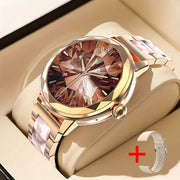 1.2 dyuymli ekranli, qo'ng'iroq, xabar bildirishnomalari, ob-havo, kaloriya hisoblagichi, musiqa, sport rejimlari bilan jihozlangan, iPhone/Android bilan mos keladigan hashamatli ayollar soati, ayollar uchun ideal 14-fevral sovg'asi.