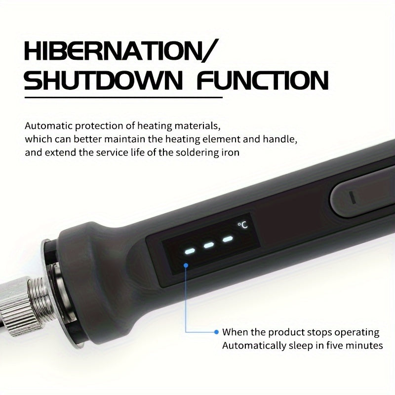 Набор из 4 цифровых паяльников с ЖК-дисплеем и регулируемой температурой 180-520°C для самостоятельных ремонтов