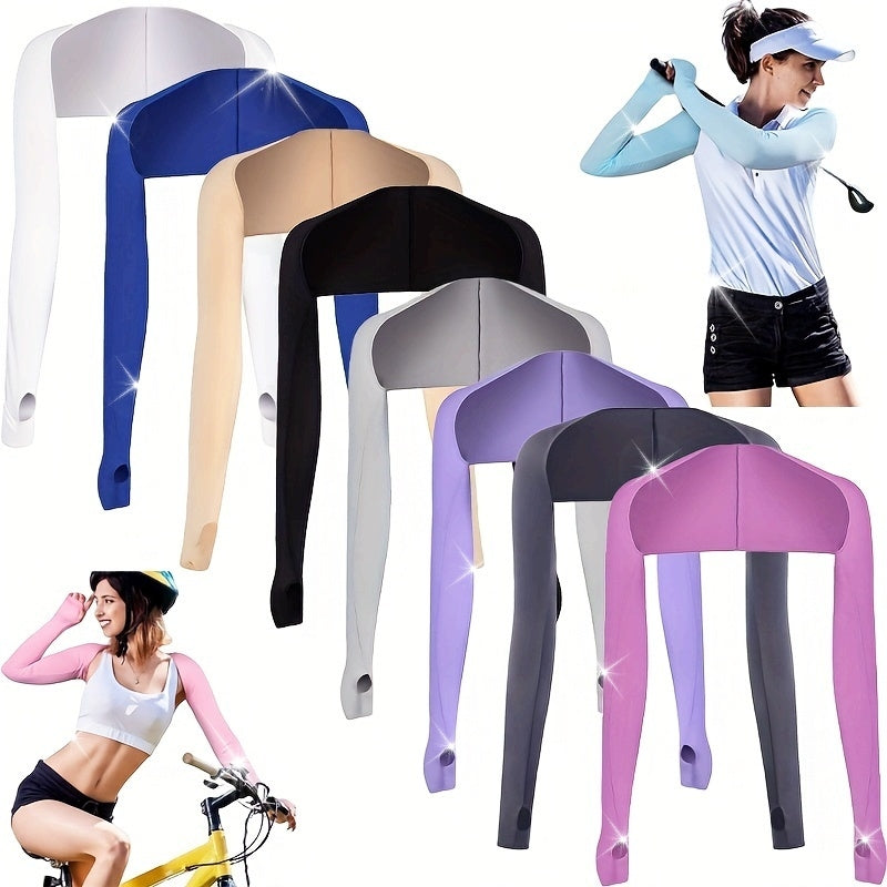 Women's UV Protection Sun Sleeve with Long Sleeves Shawl for Golfing in Summer