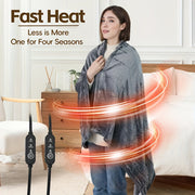 Электрический плед-обогреватель для офиса, на открытом воздухе, кемпинга, серый, розовый, 159x85 см