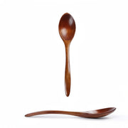 Handcrafted Japanese Solid Wood Spoon for Soup Porridge Coffee Honey and Desserts