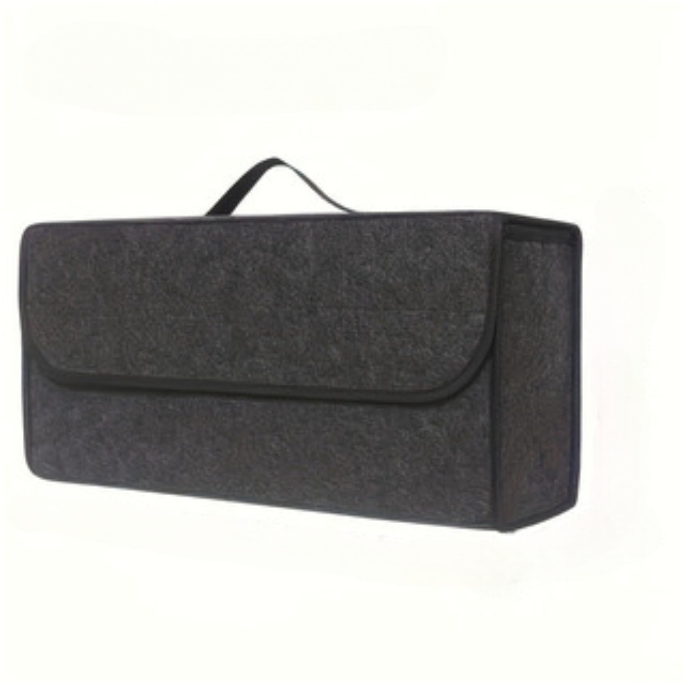 Cubo de almacenamiento para coche, organizador plegable de fieltro, bolsa de almacenamiento para vehículo