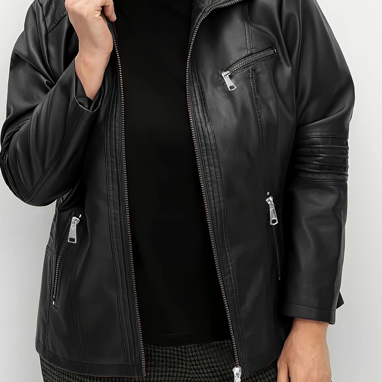 Women's Lightweight Beige Polyester Jacket with Zip-Up Front Pockets and Lapel Collar for Spring Fall Casual Wear