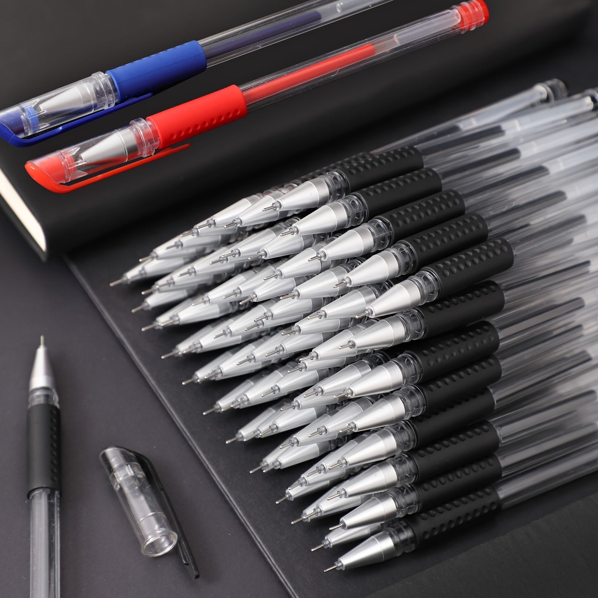 23pcs Black Gel Pen Set 0.5mm Fine Tip for Business School Office