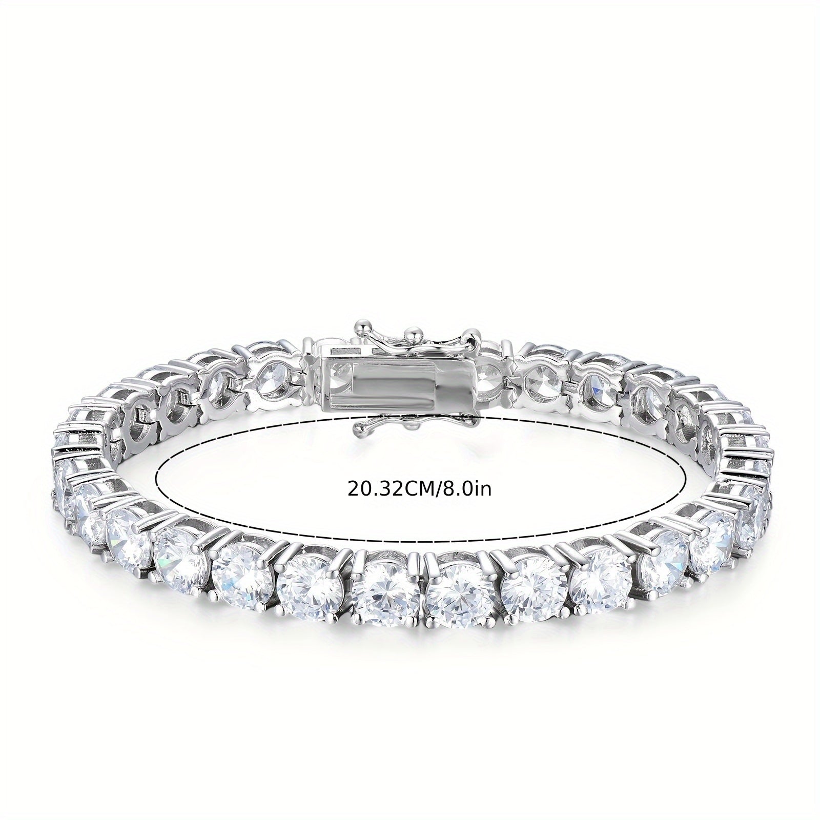 Moissanite Sterling Silver Bracelets for Couples with Gold Plating