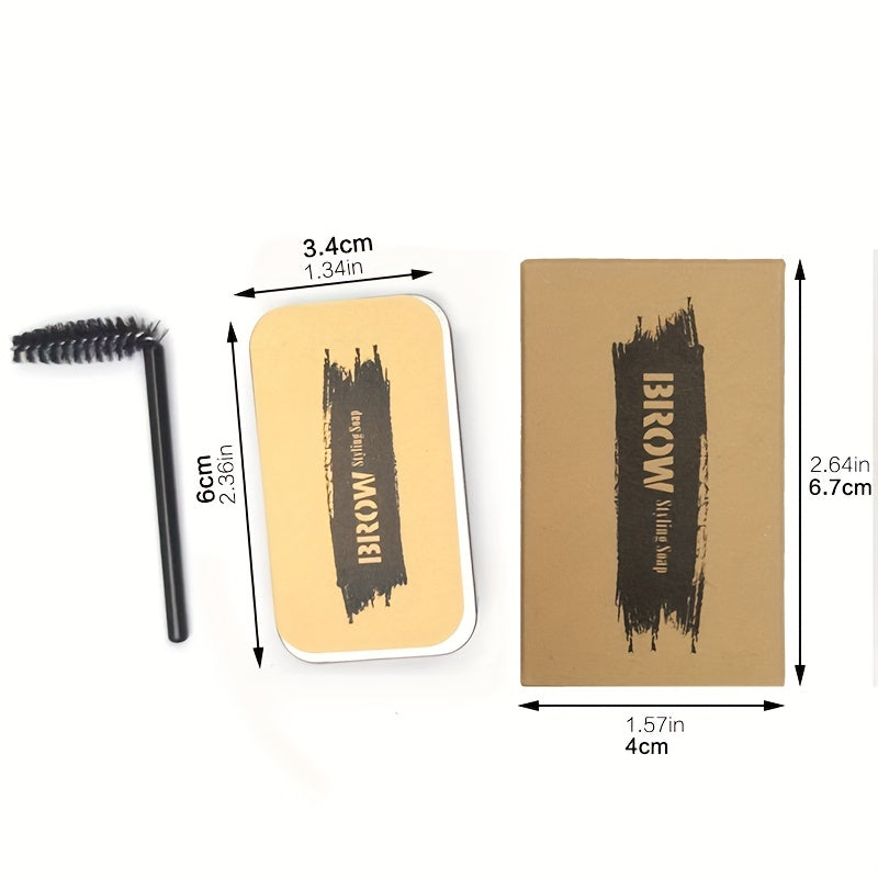 Gel de cera para definir cejas a prueba de agua - 16g, de larga duración, cepillo aplicador