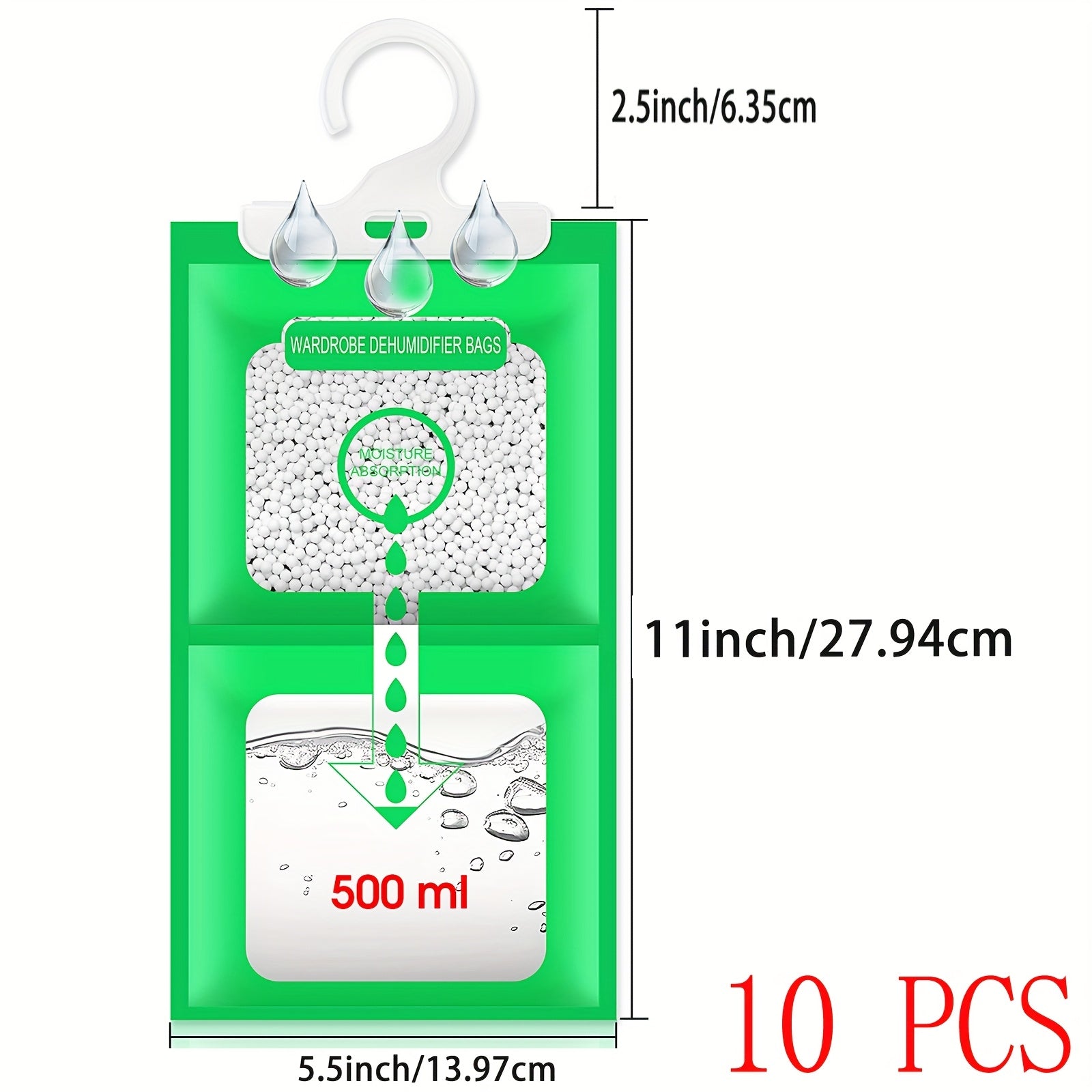 10 dona Namlikni Olish Sumkasi Elektrik Bo'lmagan Gardrop Quruqchisi