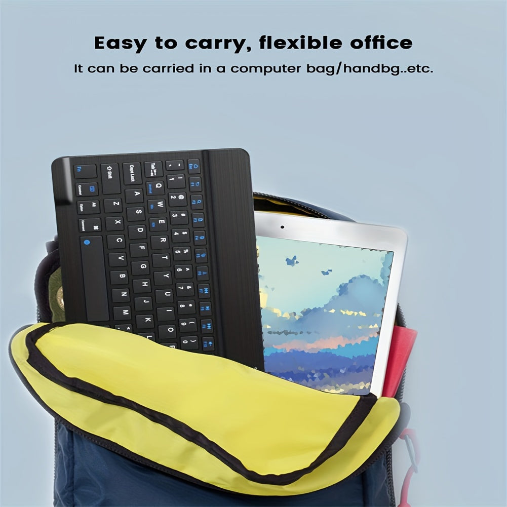 Portable Wireless Mini Keyboard and Mouse Combo with Rechargeable Battery and Optical Tracking