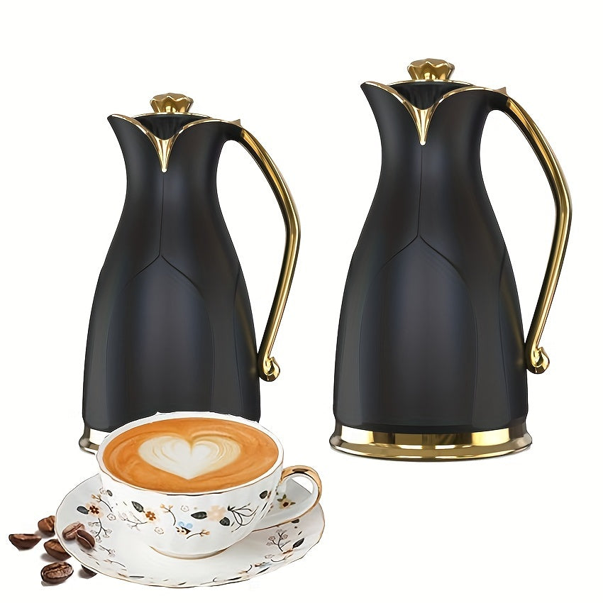 Thermal Coffee Carafe Set Double Walled Vacuum Insulation 1L and 0.7L