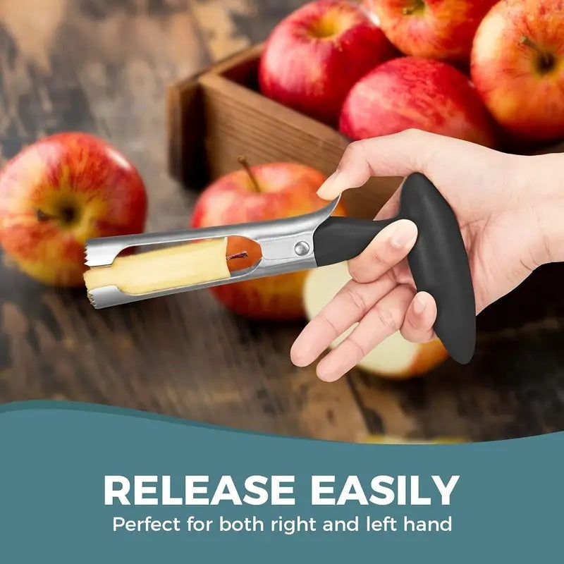 Stainless Steel Apple Corer with Ergonomic Handle for Fruits and Vegetables
