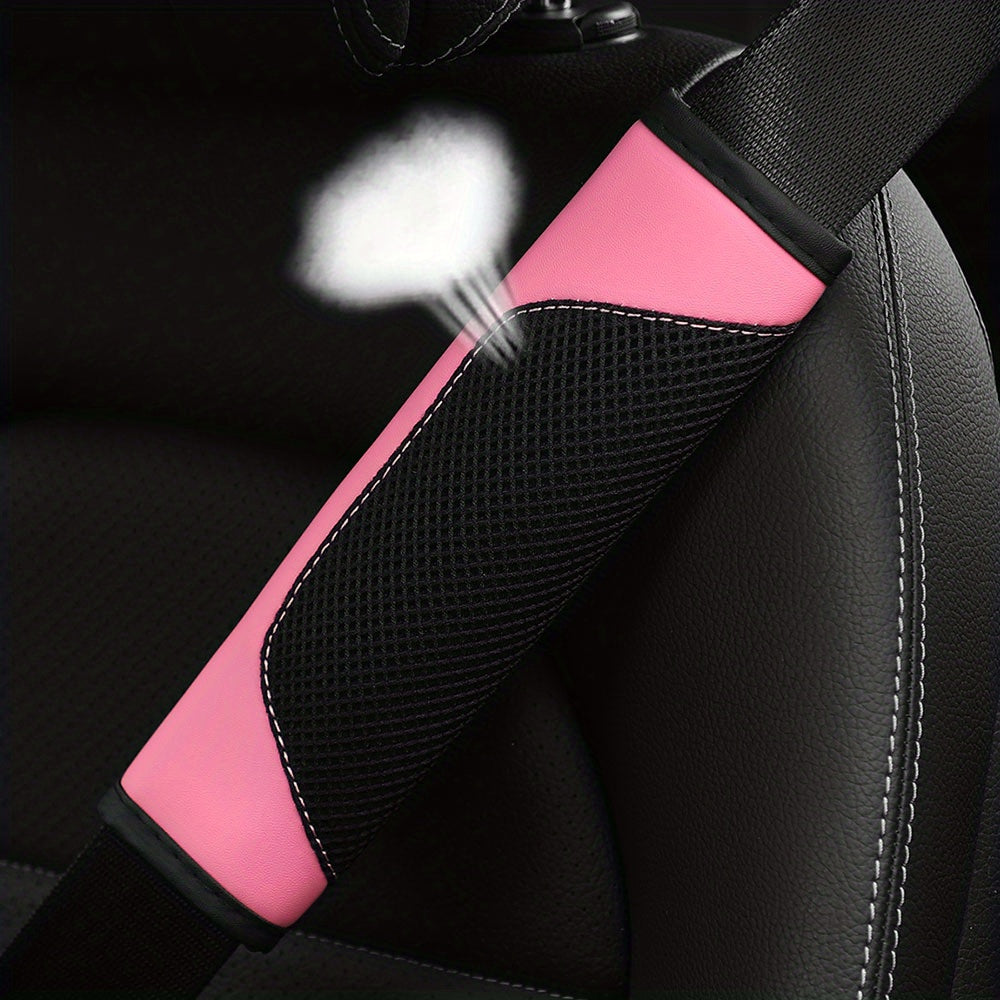 Women's Breathable Mesh Car Seat Belt Shoulder Cover Soft Comfortable Protector