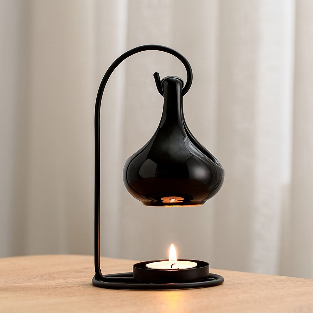 Metal Hanging Aromatherapy Burner Black White for Living Room Bedroom Decor