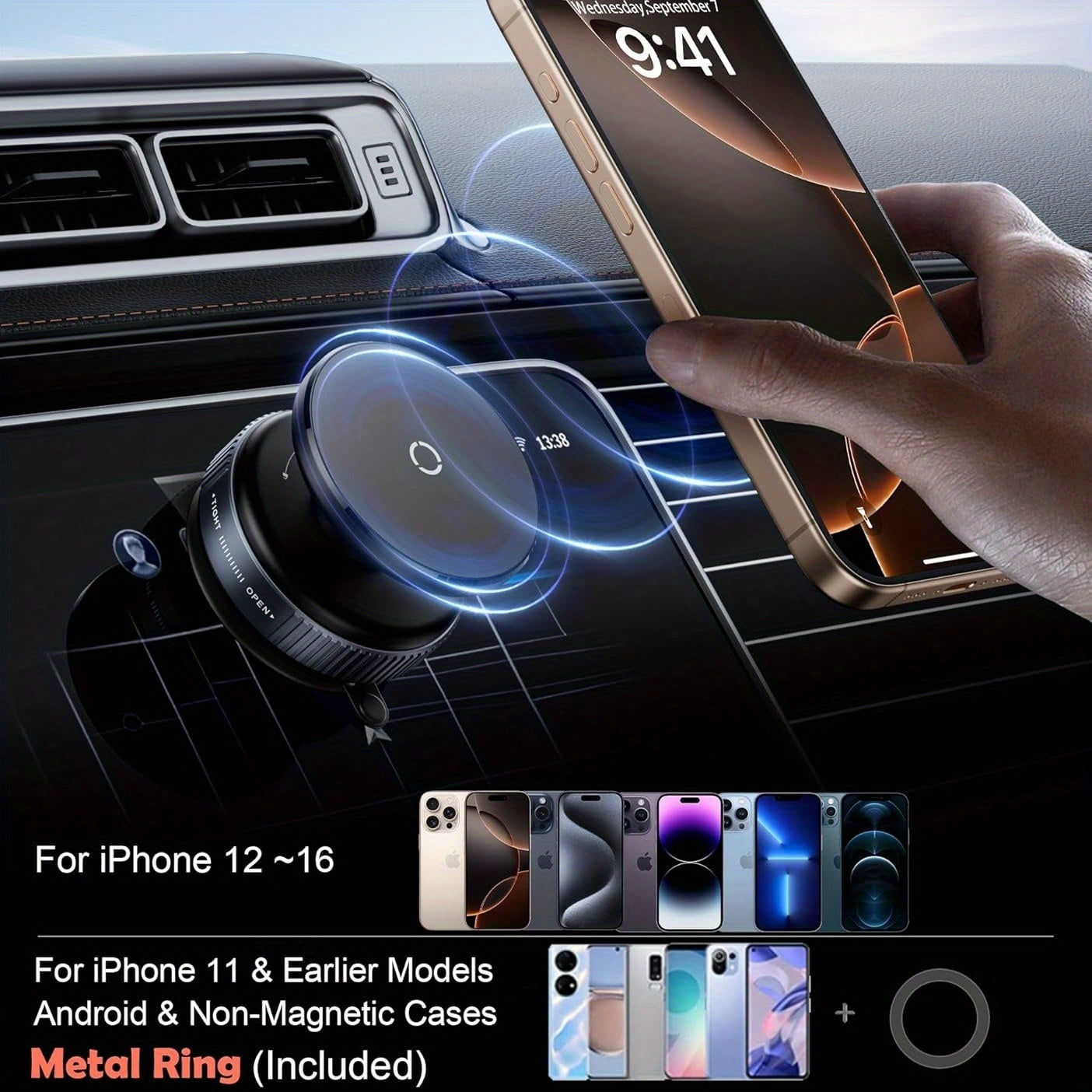 Universal Retractable Foldable Phone Holder Vacuum Suction Cup Smartphone Stand
