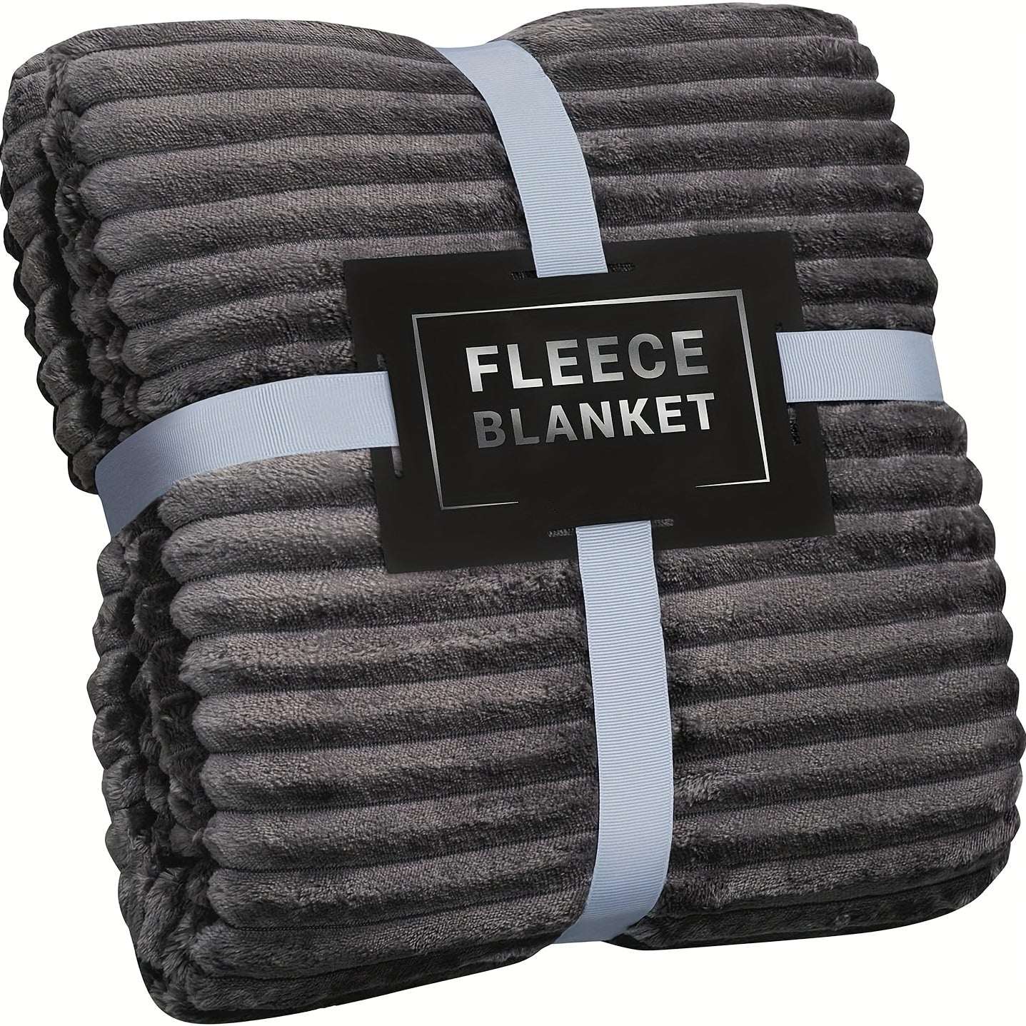 Детское одеяло из флиса серое 100x75см мягкое уютное дорожное кровать диван