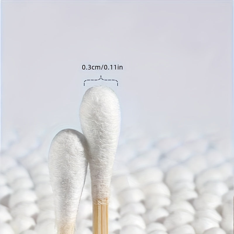 500pcs Unscented Double-Headed Cotton Swabs for Ear Cleaning and Makeup
