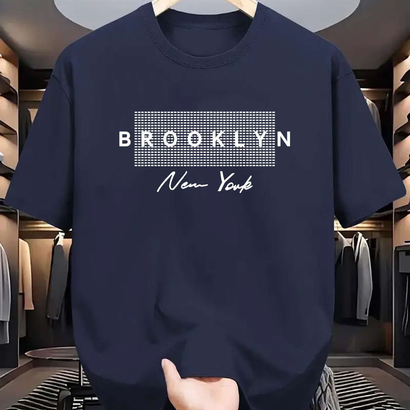 Camiseta de manga larga negra para hombre, de poliéster, con patrón geométrico, verano, casual, ajuste regular