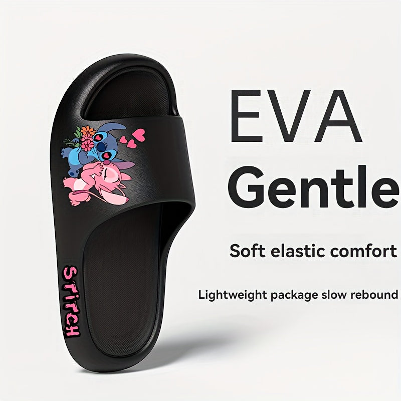 Women's EVA Slippers Summer Thick Sole Slides with Soft Insole Black