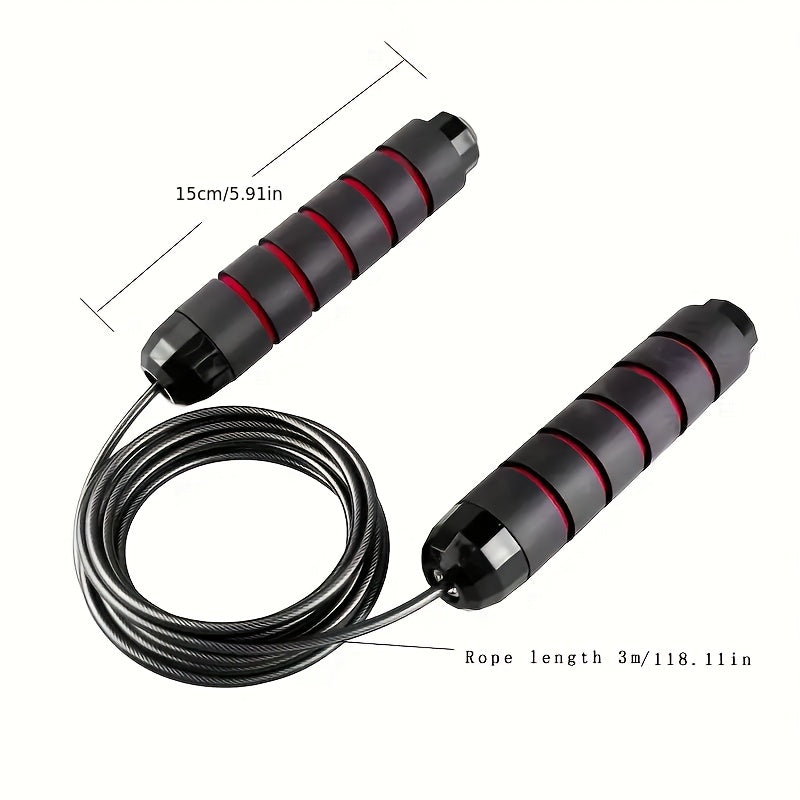 Jump Rope with Memory Foam Handles for Cardio and Weight Loss Training