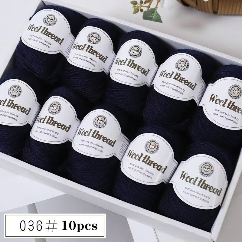 10pcs Australian Wool Yarn 500g Soft Warm Knitting for Sweaters Coats Scarves