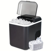 Портативный ледогенератор для столешницы с автоматической очисткой, 9 кубиков за 8 минут, двойной пульсирующий лед для кухни, офиса, бара