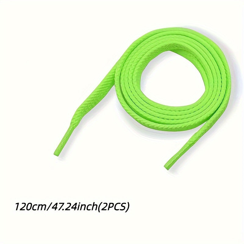 2 пары плоских повседневных спортивных шнурков для кроссовок, белые, 45 дюймов