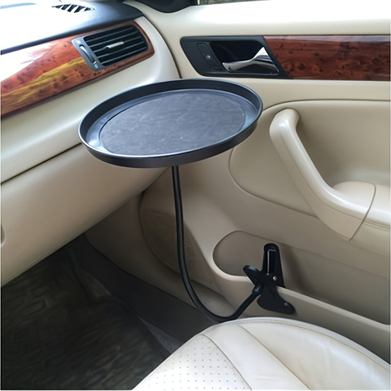 Adjustable Car Dining Tray with Rotatable Cup Holder and Anti-Slip Surface