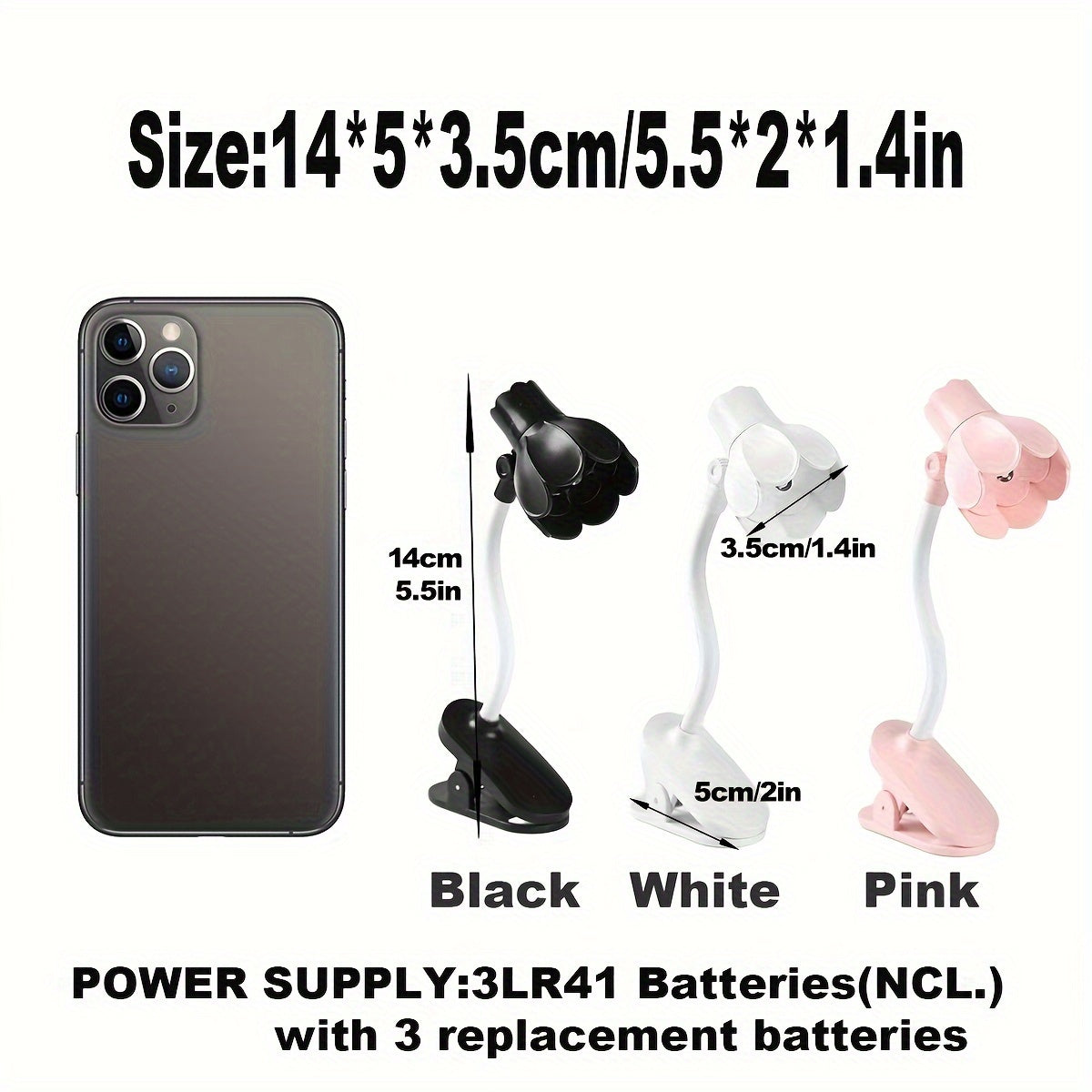 Petal-Shaped LED Desk Lamp Mini Decorative Reading Light for Home Office