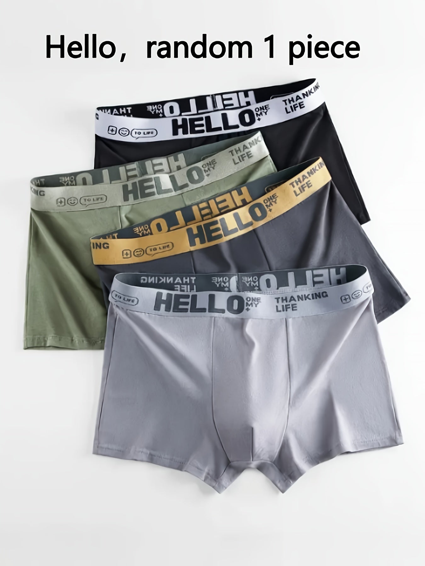 Men's Polyester Spandex Flat Corner Underwear Casual Sports Fashion Patterns