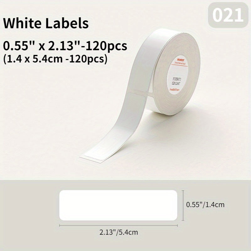 Waterproof Oil-Proof Thermal Label Roll for D11 D101 H1 Series Printers White Adhesive Label Tape
