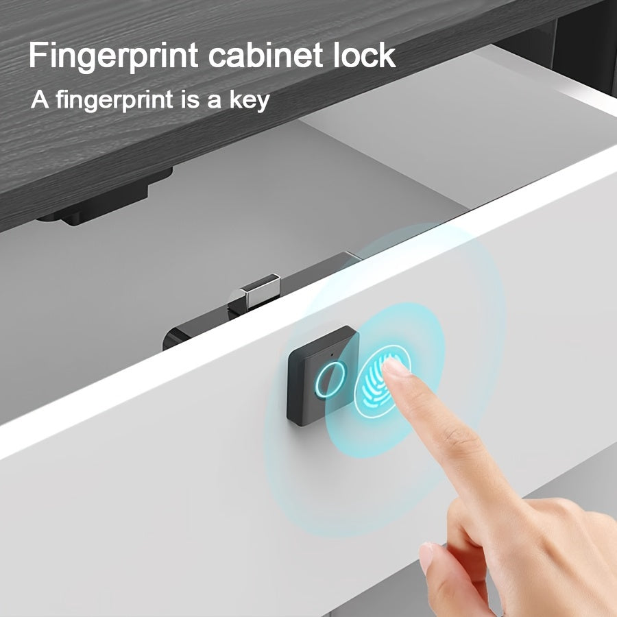 Smart Fingerprint Drawer Lock Keyless Biometric Cabinet Lock with Anti-Theft Security