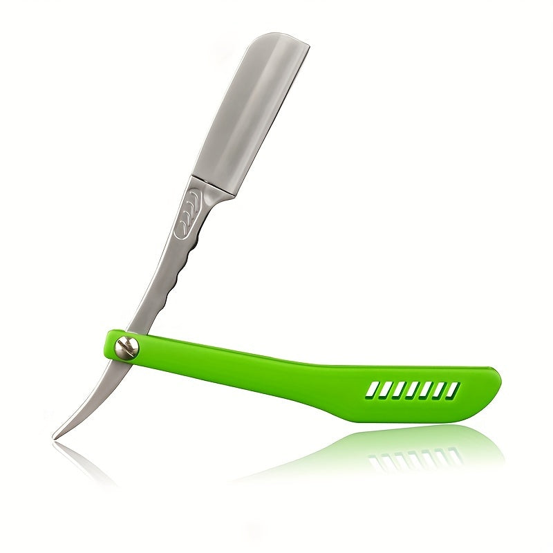 Herramienta de afeitado manual retro con hoja reemplazable para barba plegable para hombre