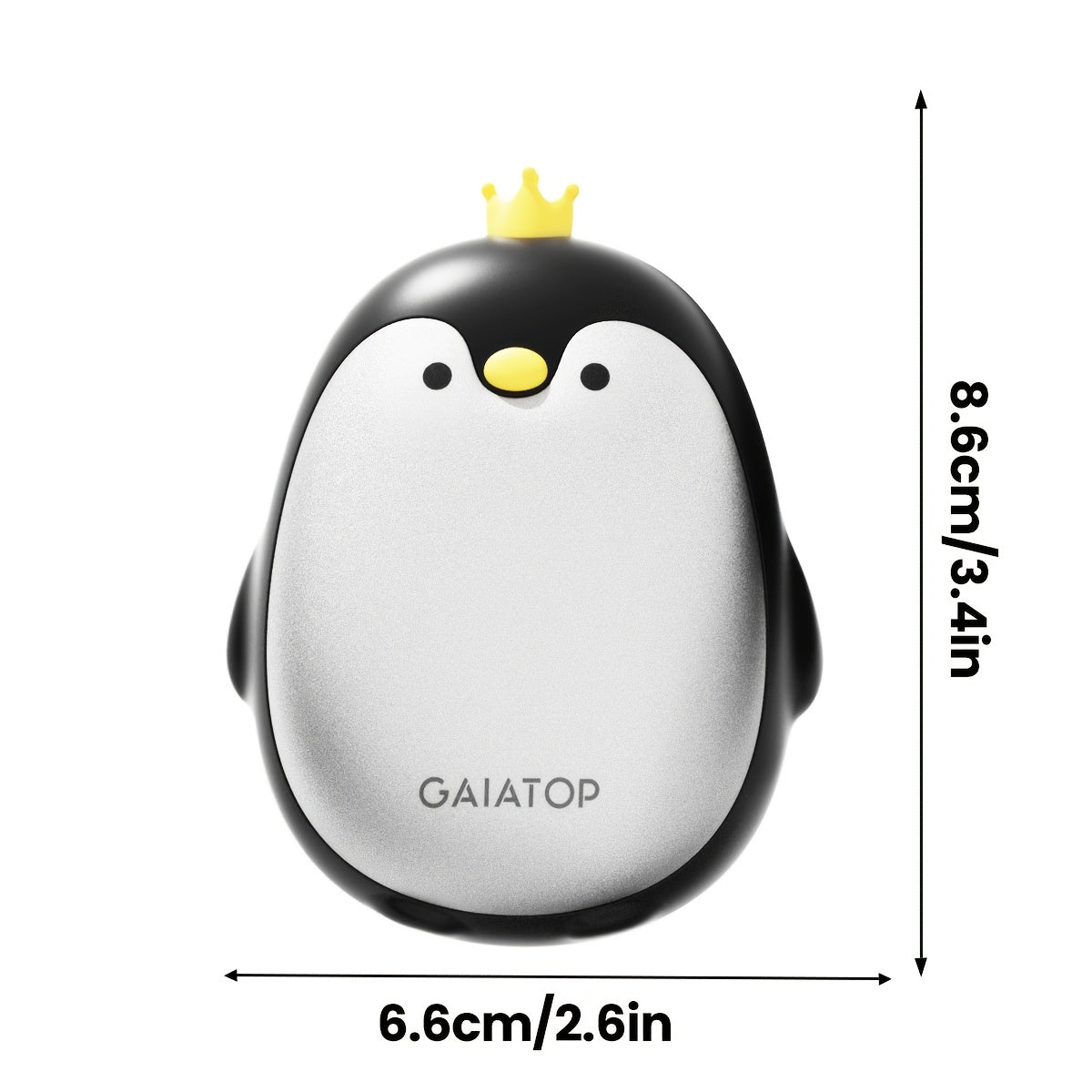 Mini Penguin USB Hand Warmer with 3 Adjustable Temperatures Portable and Cute