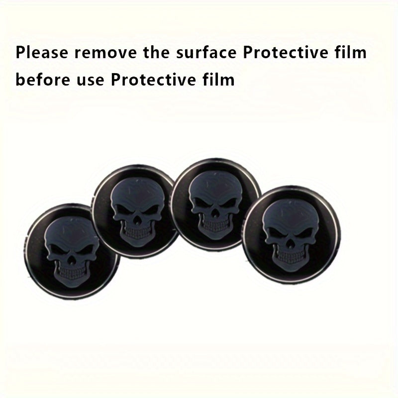4 шт. металлических накладок на колесные центры с изображением черепа для автомобиля, мотоцикла, грузовика, внедорожника, 56 мм