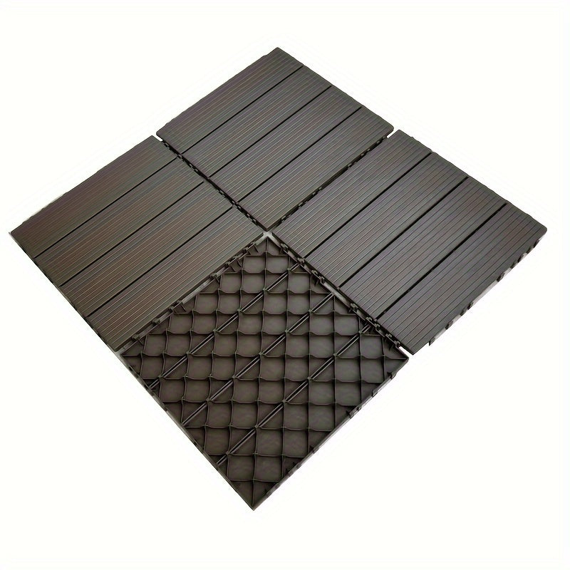 40pcs Waterproof Plastic Interlocking Deck Tiles for Patio Poolside Balcony Backyard