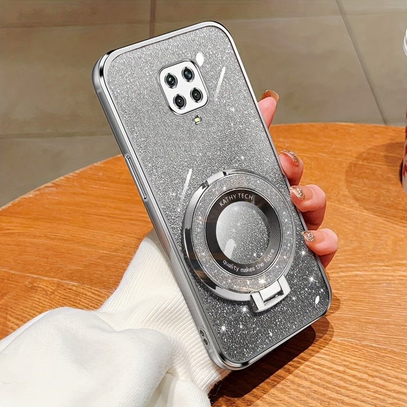 Glitter Magnetic Suction Phone Case for Redmi Note Series TPU Drop Proof